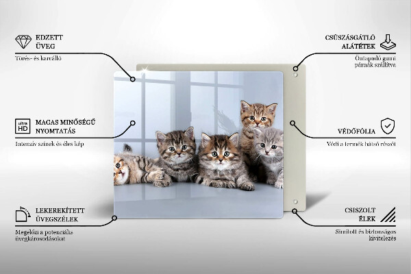 Tagliere in vetro temperato Piccoli e dolci gattini