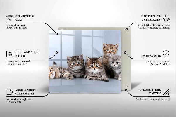 Tagliere in vetro temperato Piccoli e dolci gattini