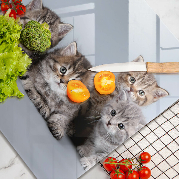 Tagliere in vetro temperato Piccoli e dolci gattini