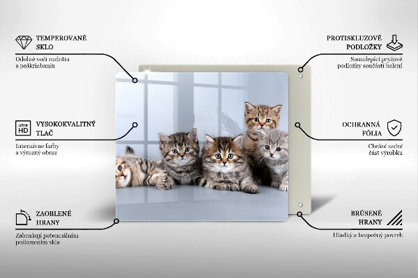 Tagliere in vetro temperato Piccoli e dolci gattini