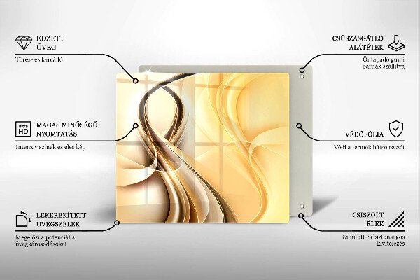 Tagliere in vetro temperato Astrazione del fumo