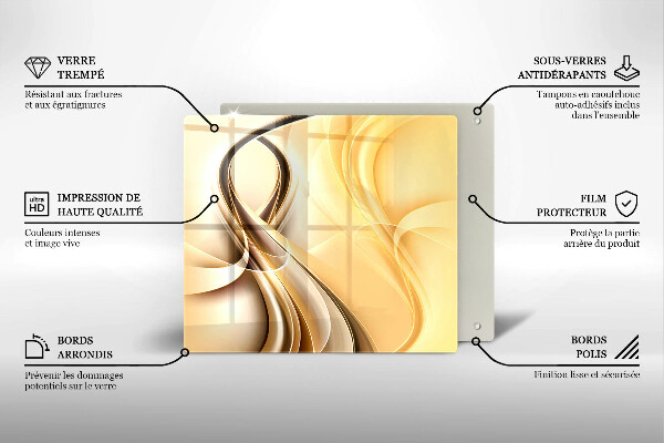 Tagliere in vetro temperato Astrazione del fumo
