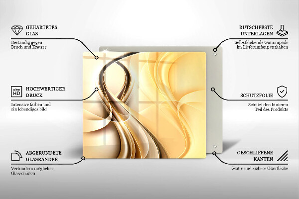 Tagliere in vetro temperato Astrazione del fumo