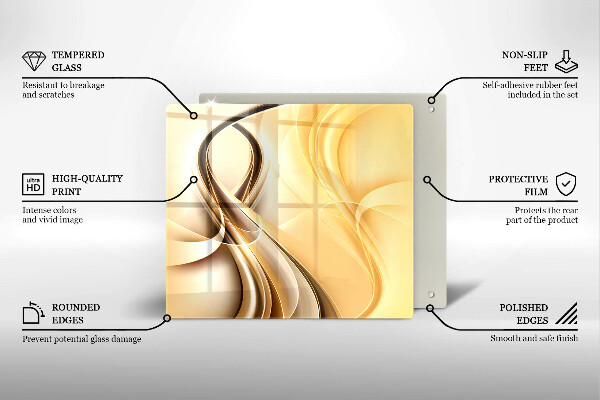 Tagliere in vetro temperato Astrazione del fumo