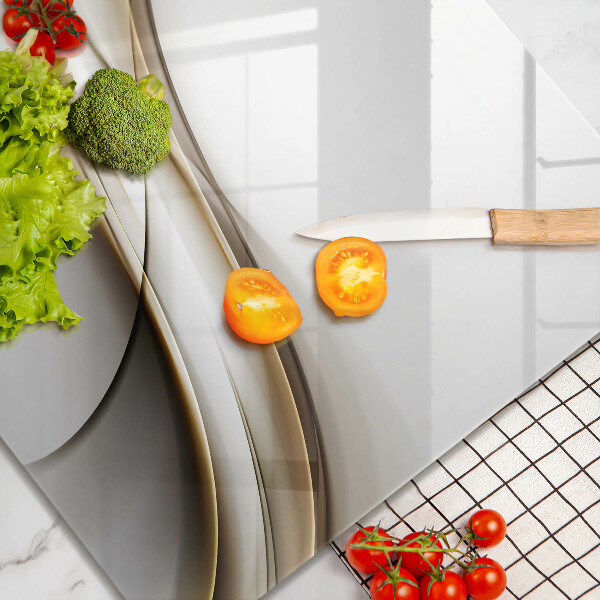 Tagliere in vetro temperato Astrazione di linee morbide