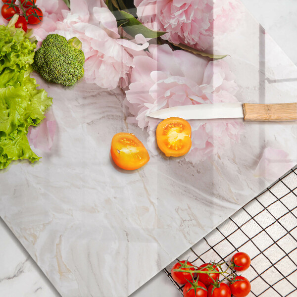 Tagliere in vetro temperato Delicati fiori di rose
