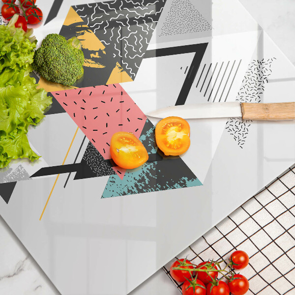 Tagliere in vetro temperato Triangoli astratti