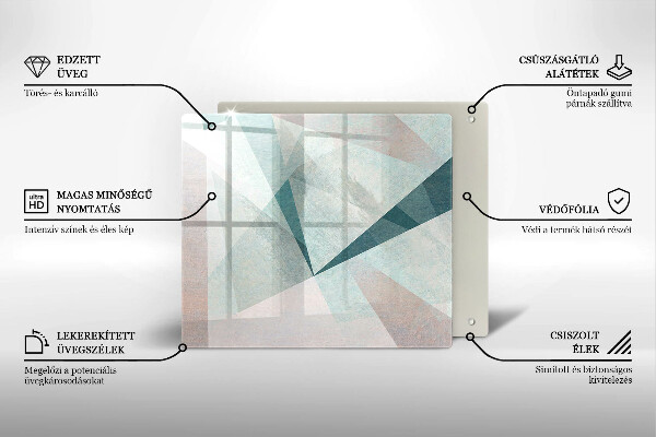 Tagliere in vetro temperato Astrazione tagliente
