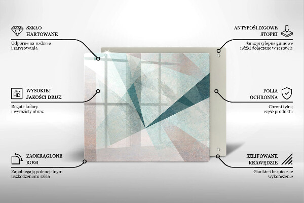 Tagliere in vetro temperato Astrazione tagliente