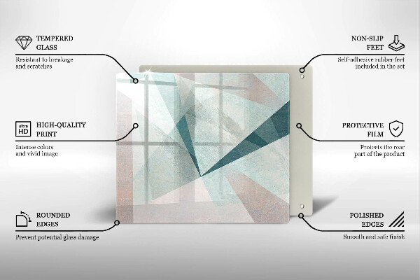 Tagliere in vetro temperato Astrazione tagliente