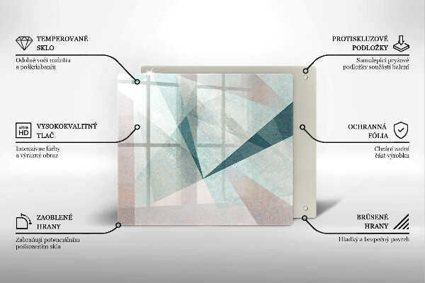 Tagliere in vetro temperato Astrazione tagliente