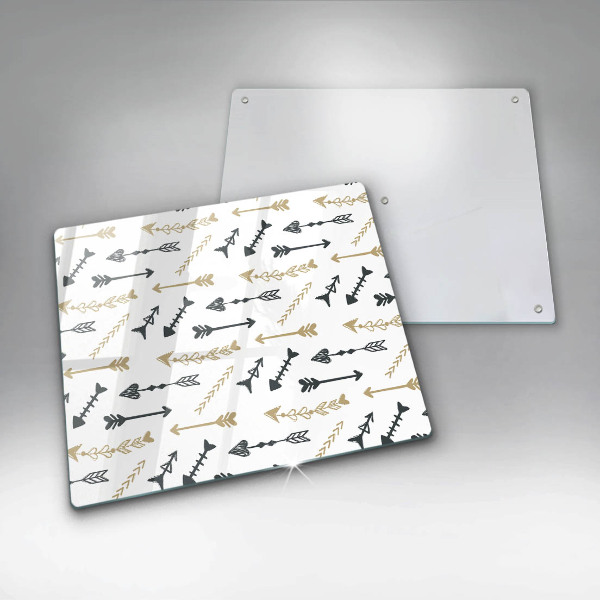 Tagliere in vetro temperato Modello di frecce Boho