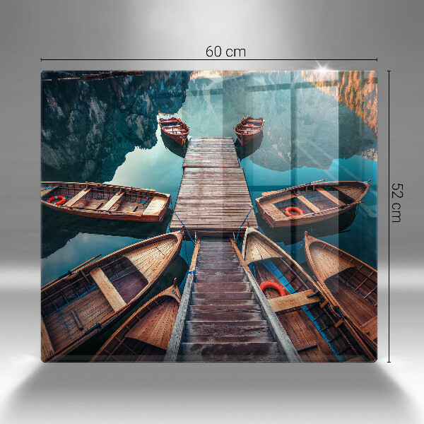 Tagliere in vetro temperato Barche sul lago