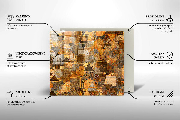 Tagliere in vetro temperato Modello senza giunture di figure geometriche