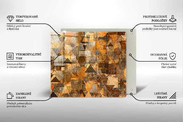 Tagliere in vetro temperato Modello senza giunture di figure geometriche