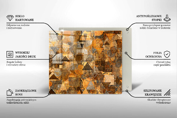 Tagliere in vetro temperato Modello senza giunture di figure geometriche