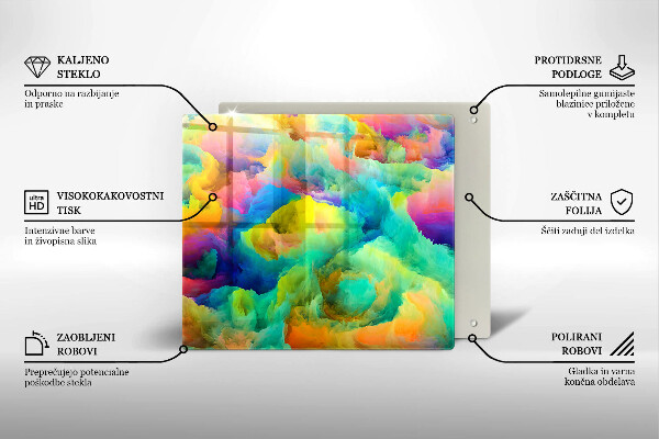 Tagliere in vetro temperato Astrazione colorata