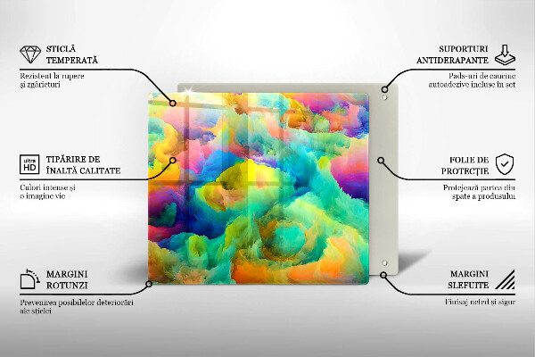 Tagliere in vetro temperato Astrazione colorata
