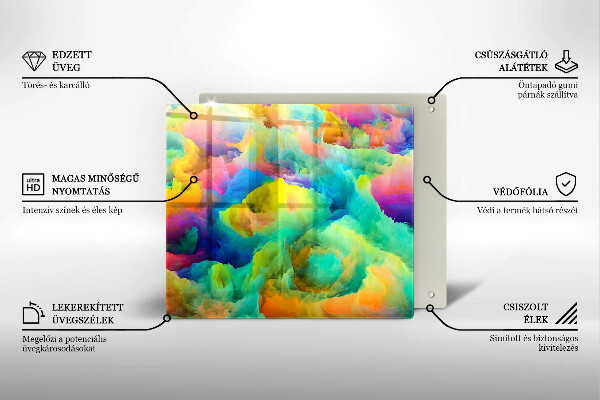 Tagliere in vetro temperato Astrazione colorata