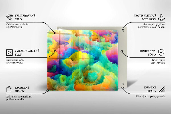 Tagliere in vetro temperato Astrazione colorata