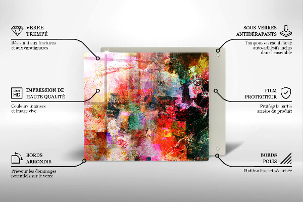 Tagliere in vetro temperato Dipingi l'astrazione