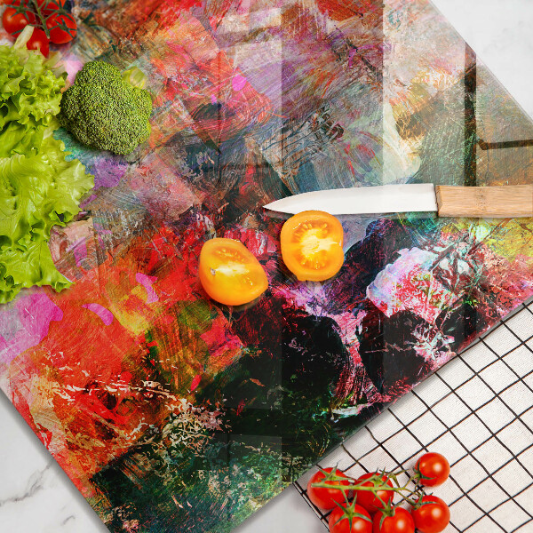 Tagliere in vetro temperato Dipingi l'astrazione