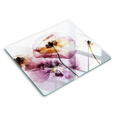 Tagliere in vetro Fiori delicati