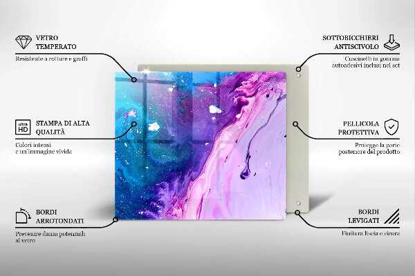 Tagliere in vetro Inchiostri di astrazione