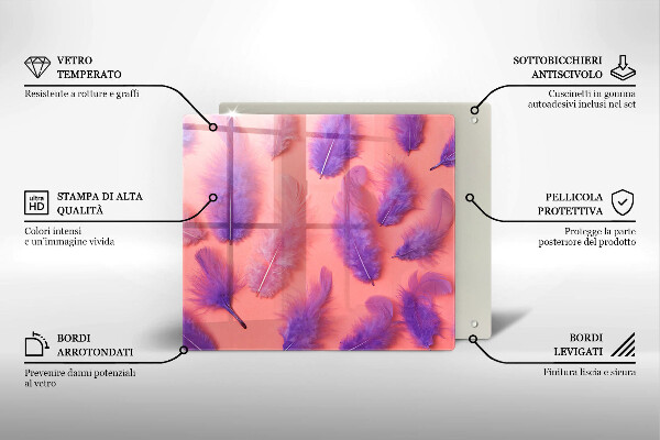 Tagliere in vetro Piume soffici