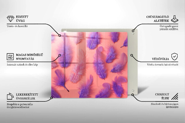Tagliere in vetro Piume soffici