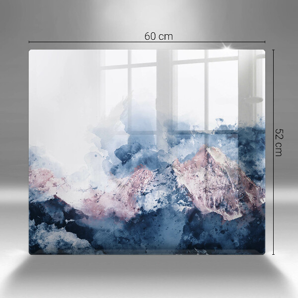 Tagliere in vetro Montagne dipinte astratte