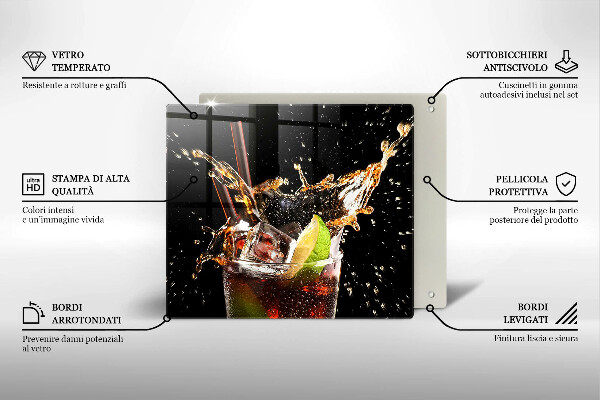 Tagliere in vetro temperato Bere con ghiaccio