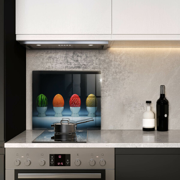 Tagliere in vetro temperato Uova di frutta astratte