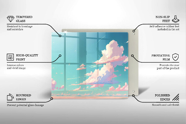 Tagliere in vetro Paradiso da favola