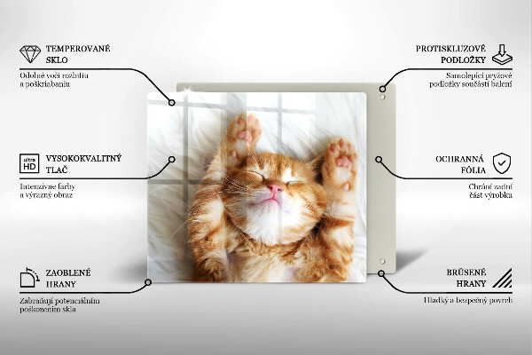 Tagliere in vetro temperato Piccolo gattino carino