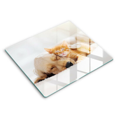 Tagliere in vetro temperato Animali cane e gatto
