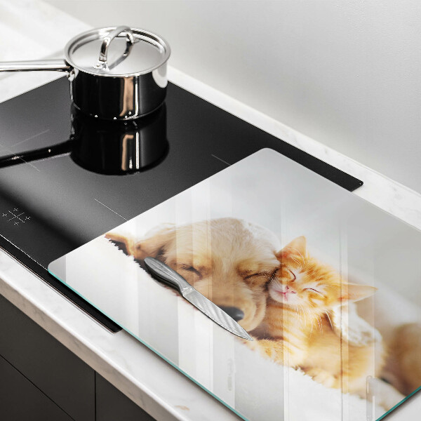 Tagliere in vetro temperato Animali cane e gatto