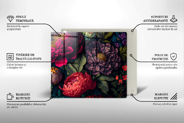 Tagliere in vetro Bellissimi fiori