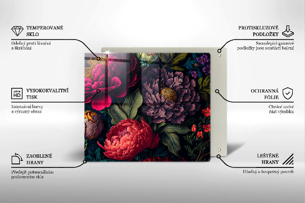 Tagliere in vetro Bellissimi fiori