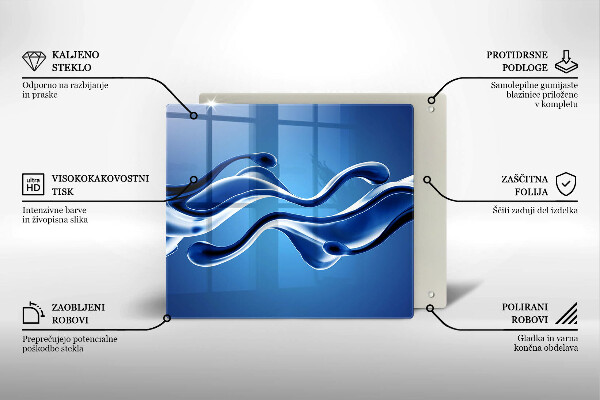 Tagliere in vetro Astrazione fluida