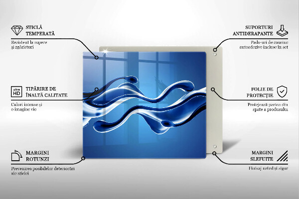 Tagliere in vetro Astrazione fluida