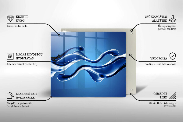 Tagliere in vetro Astrazione fluida