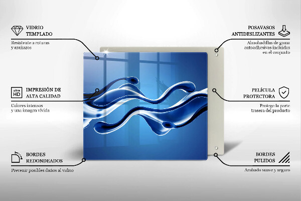Tagliere in vetro Astrazione fluida