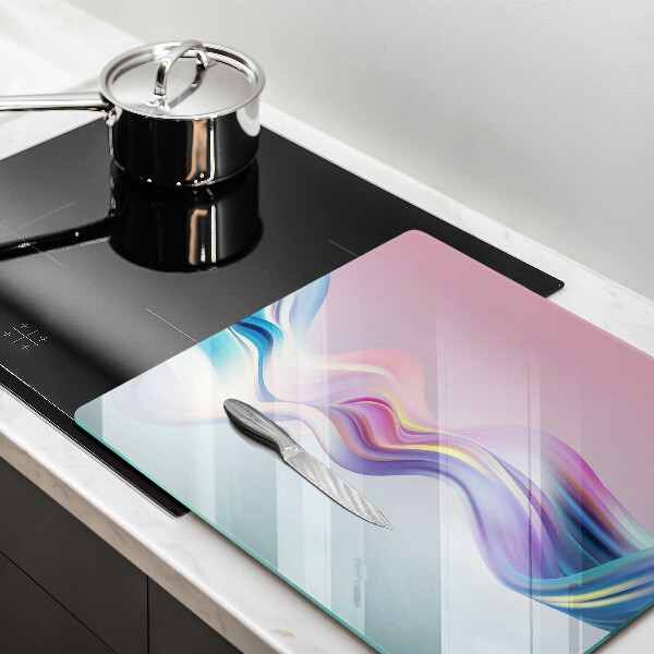 Tagliere in vetro Astrazione pastello