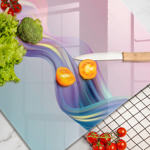 Tagliere in vetro Astrazione pastello