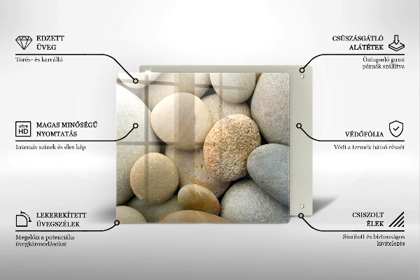 Tagliere in vetro temperato Modello di pietre ovali