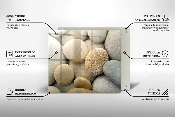 Tagliere in vetro temperato Modello di pietre ovali
