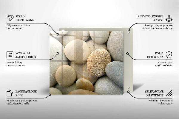 Tagliere in vetro temperato Modello di pietre ovali