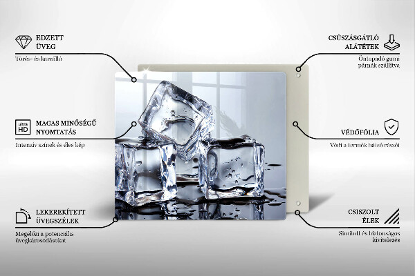 Tagliere in vetro temperato Cubetti di ghiaccio