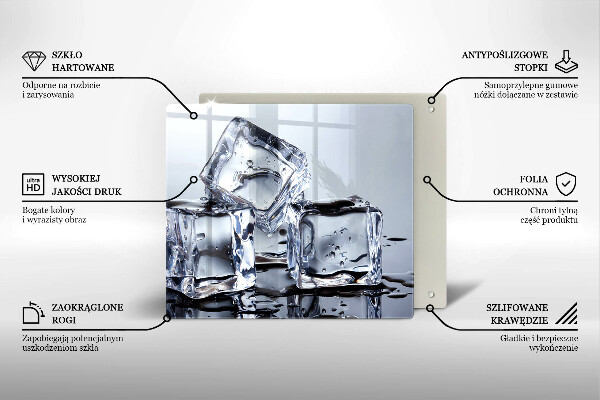 Tagliere in vetro temperato Cubetti di ghiaccio